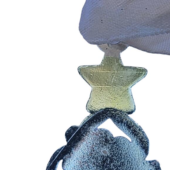 Silver Filigree Christmas Tree Ornament 2018 with Rhinestone Accents - Picture 9 of 10